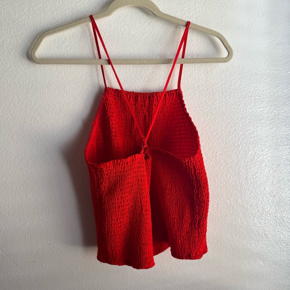 Red High Neck Crop Top | A New Day - Picture 3 of 4